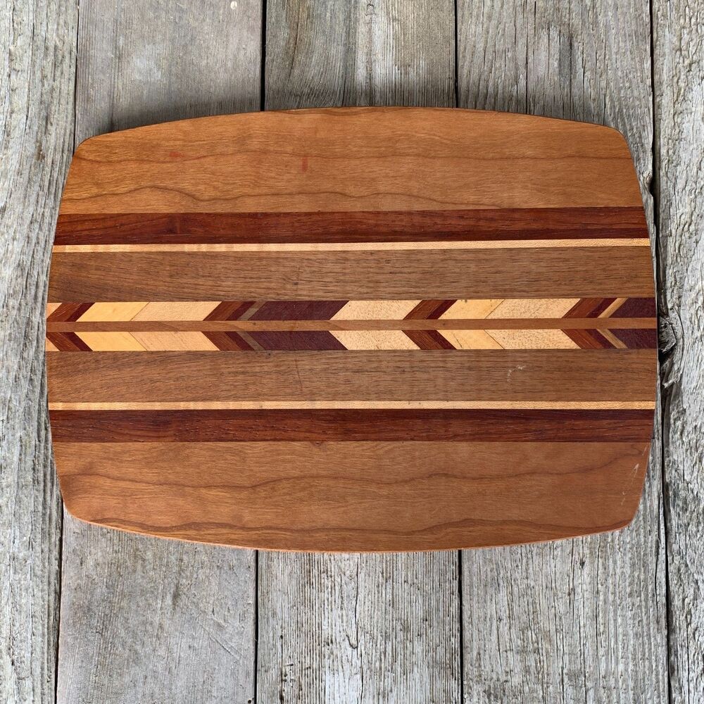 Hardwood Mouse Pad 10 in x 7.5 in Montana Made Multi Woods Cheese Board Trivet